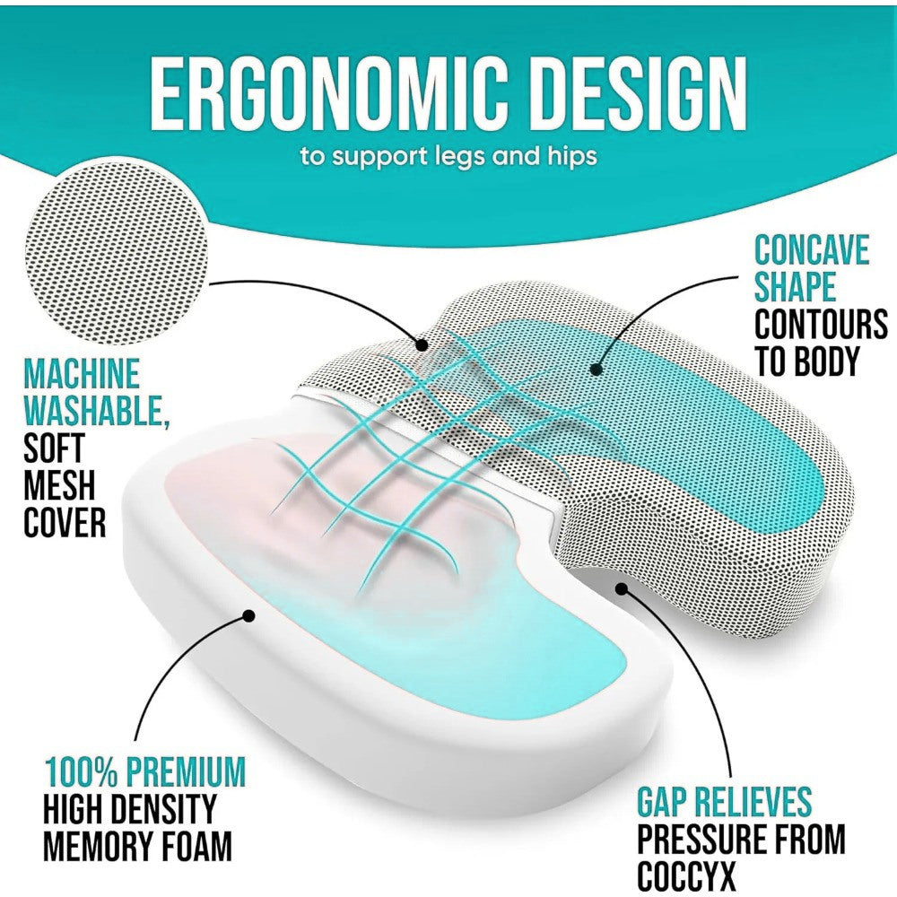 U-shape gap relieves pressure on the tailbone