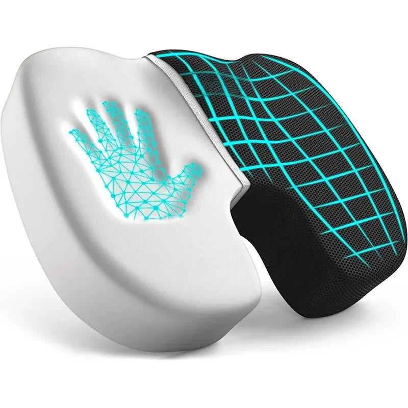 Ergonomic U-shape memory foam seat cushion, black cover